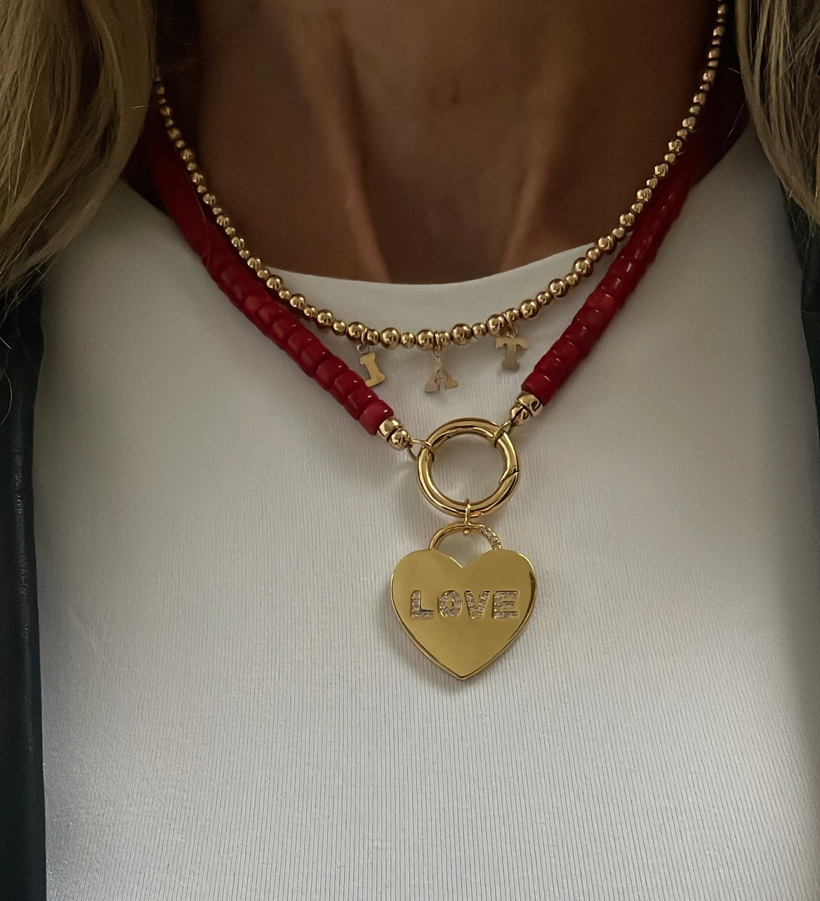 Pendant heart zirconia stones