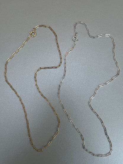 Paperclip chain mini (gold filled & 925 sterling zilver)