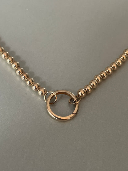 Ketting palline 4mm met ronde sluiting(Gold Filled of 925 sterling zilver)