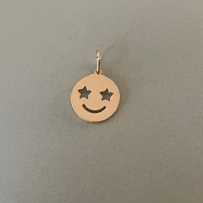 Ciondolo Smiley in oro laminato o argento sterling 925