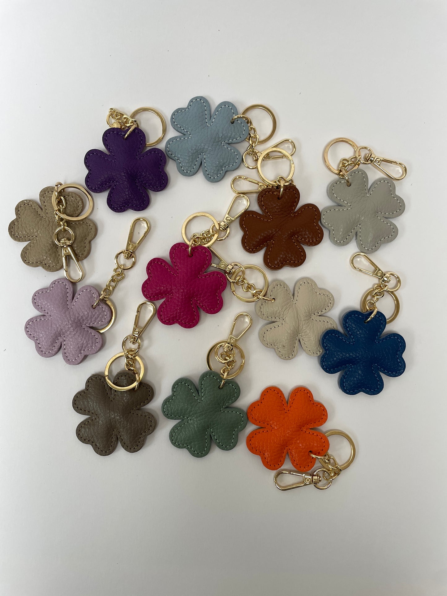 Key/bag pendant four-leaf clover