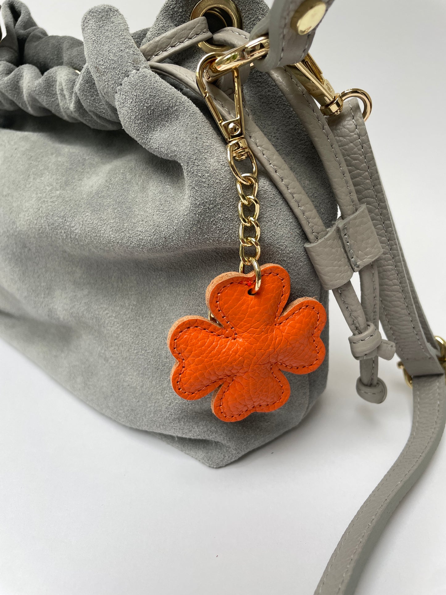 Key/bag pendant four-leaf clover