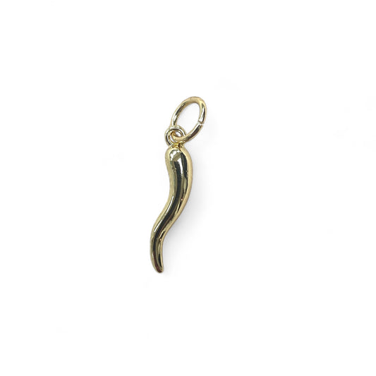 Gold horn pendant