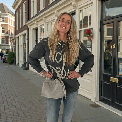 Suède tas met trekkoord